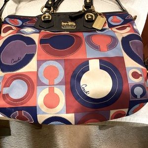 Multi Color Coach Tote Bag